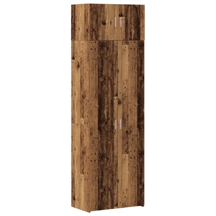 PROMOTION Armoire de rangement - bois ancien 70x425x225 cm - Bois dingénierie 79994 - BestMeuble