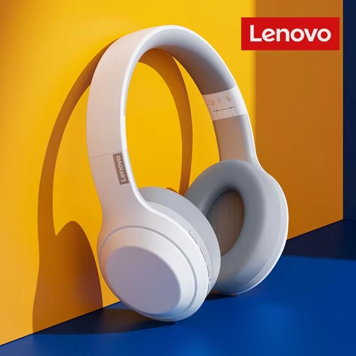 Casque Stéréo Bluetooth - Lenovo TH10 - Micro - Blanc - 100h Autonomie