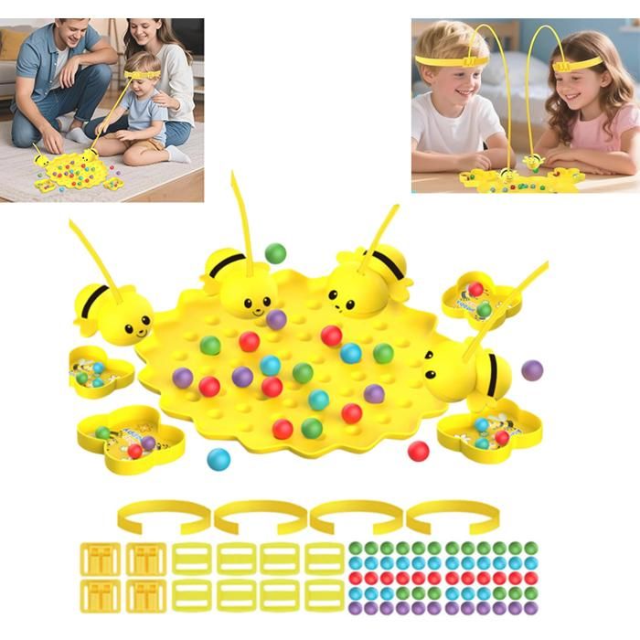 JEU DE SOCIETE Jeu magnétique amusant d'abeilles - Jouet éducatif interactif qui développe des