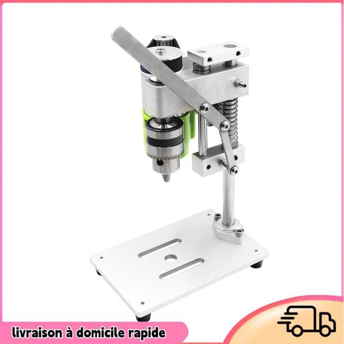 Mini Perceuse à Colonne 220V 340W – 3 Vitesses, Table 17x17 Cm – Perceuse D’Établi Précise Bois, Plastique, Aluminium