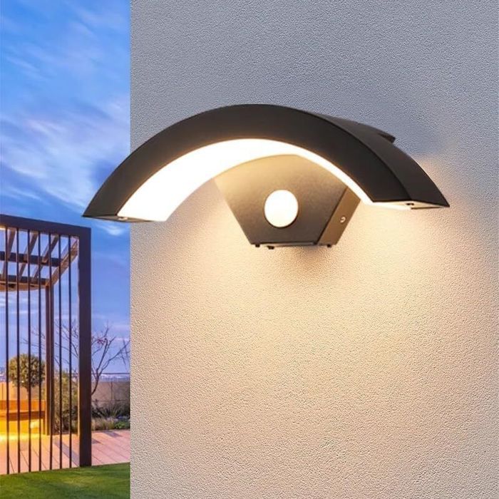 Applique murale LED extérieure - PZCC - Détecteur de mouvement - 24W - IP65 étanche - 2650lm - 3000K blanc chaud