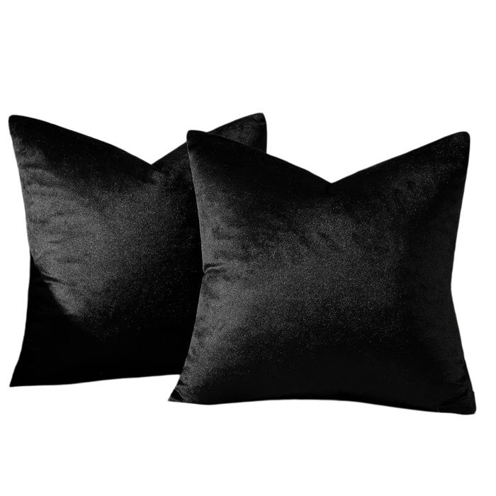 Ensemble de housses de coussin 45 x 45 cm Ensemble deux pièces En velours doux Forme carrée Convient aux lits et aux canapés