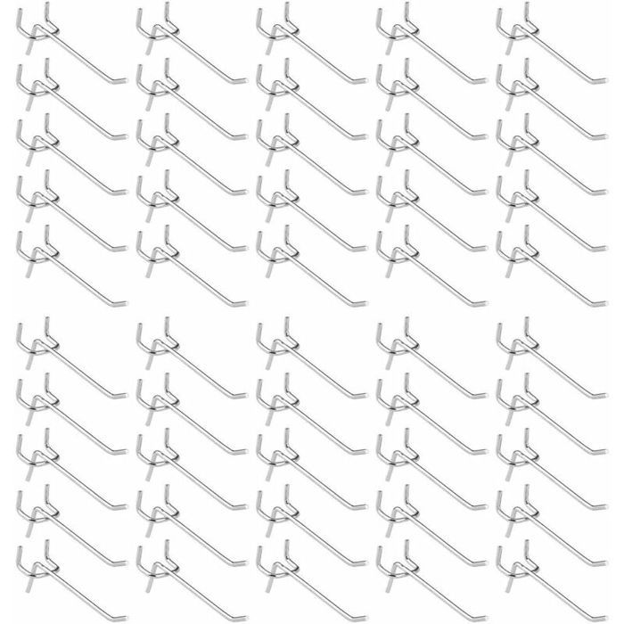 50 pieces crochets pour panneau perfore crochets etageres murales pour garage rangement outils cintre