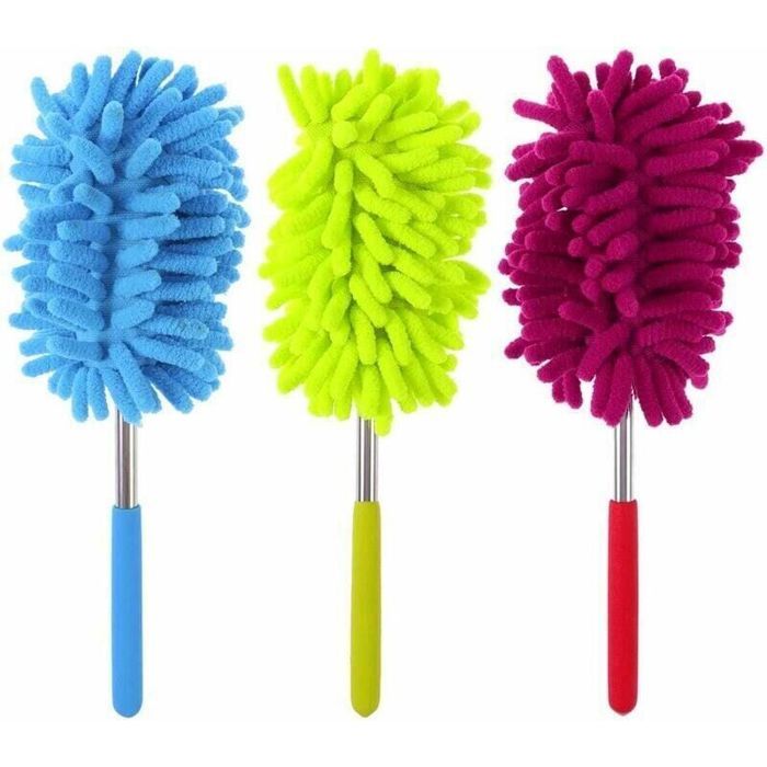 Plumeau Microfibre Télescopique 75cm – Lot de 3 Couleurs pour Fenêtres & Meubles