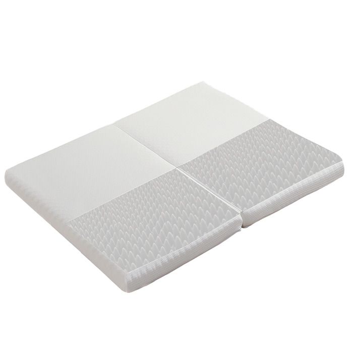 Modenuit matelas pliable 140 x 200 cm en mousse 23D H3 tissu alvéolé respirant blanc