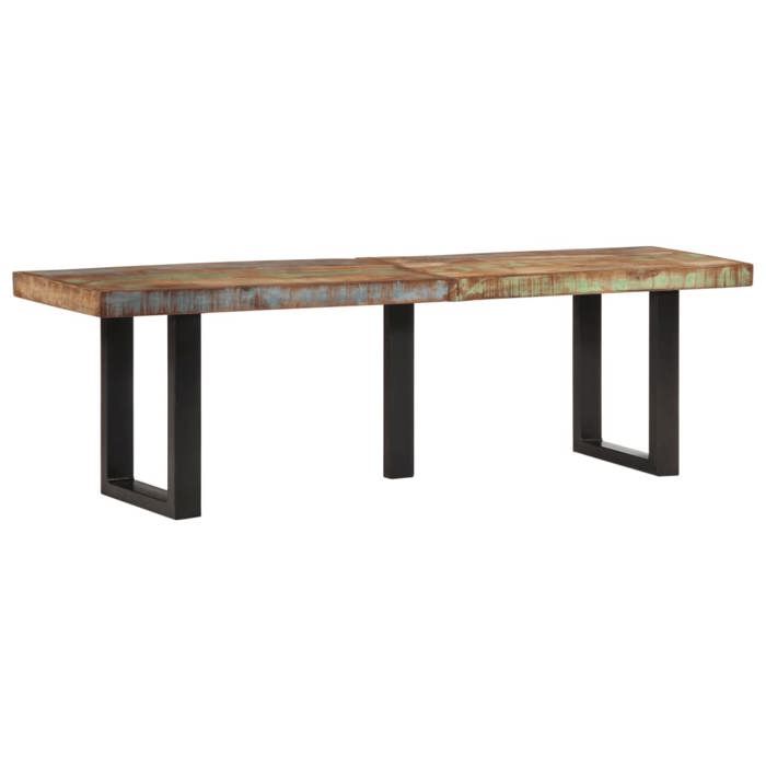 Banc dintérieur - vidaXL - Meuble intérieure(1 pc) - bois massif de récupération - marron - 160 cm@nrq66r