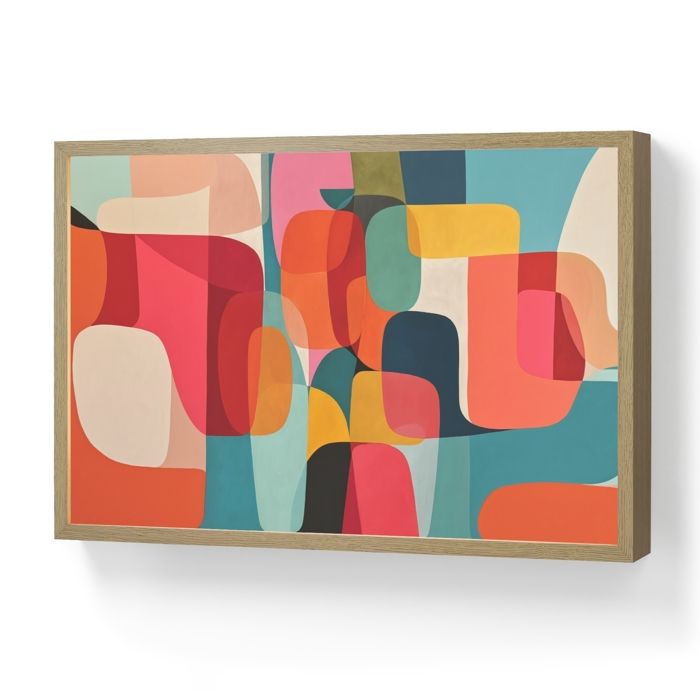 Applique Murale LED - Lampe de Chevet Murale Design - Motif Formes - Colorées - Abstraites - 60x40 cm Couleur Multicolore - OnlyWow