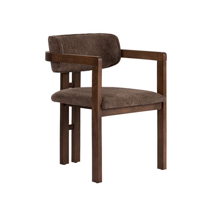 Chaise en bois Toscana - 54 x 54 x 76 cm - Marron / Noyer Foncé