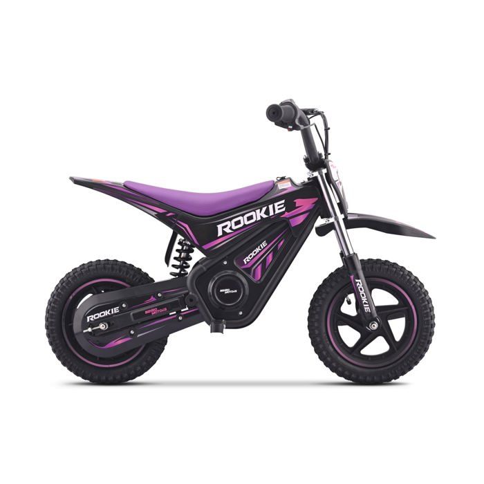 Pocket bike électrique enfant ROOKIE 24V (12) Violet Batterie lithium Moteur brushless 250 W Frein à disque