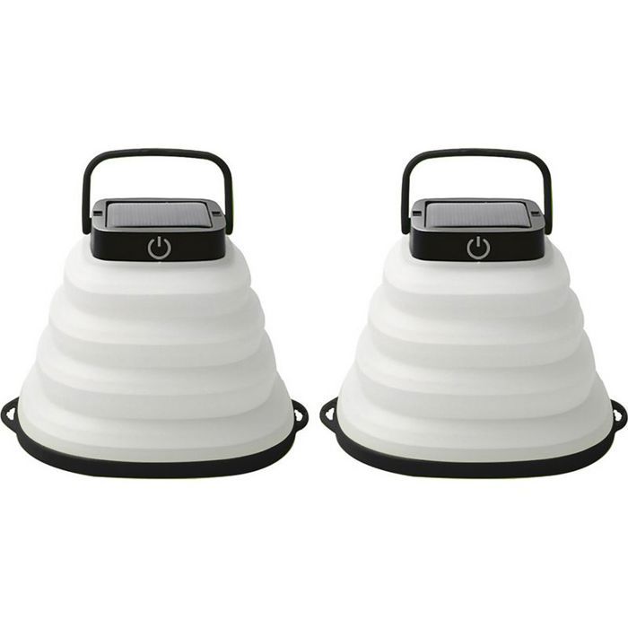 Lampe de camping pliable portable à énergie solaireétanche USBLampe de camping rechargeable à pendentif lumière jaune2Article