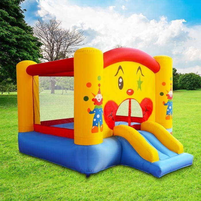 Chateau Gonflable Pour Enfants Aire De Jeux Avec Toboggan En Tissu Oxford Ou Nylon De Plein Air Jouets De Jardin 370 X 280 X 230 Cm Cdiscount Jeux Jouets