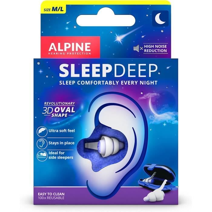 Bouchons D’oreille Silicone Réutilisables – Réduction Bruit 28dB – Pour Dormir, Concerts, Voyages
