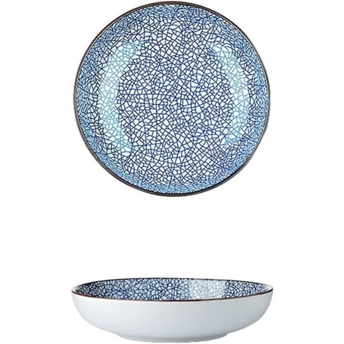 VINGVO Plat à salade Assiette à dîner en porcelaine imitation 9 pouces VINGVO Plat à salade Assiette à dîner en porcelaine imitation 9 pouces