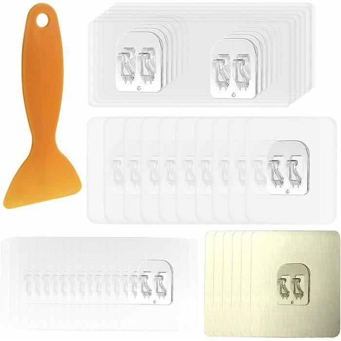 4pcs Crochets Adhésifs De Rechange Pour Support De Douche, Crochets