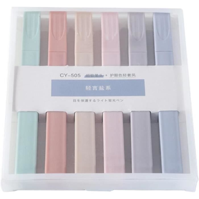 24 Mini Surligneurs Enfants – Forme Bonbon Et Motifs Fruits, 6 Couleurs, Parfait Pour école, Anniversaire Et Petits Cadeaux
