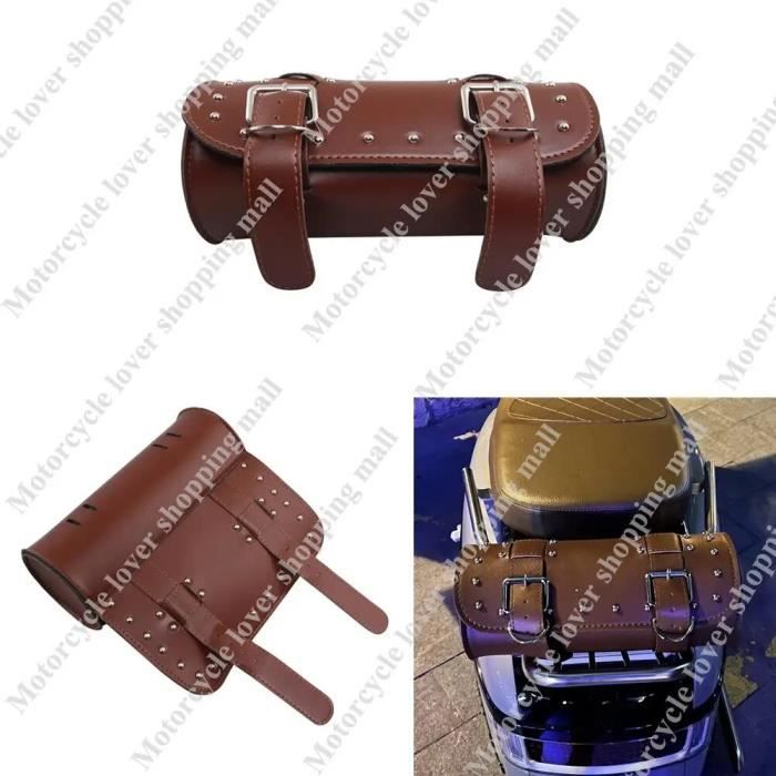 Sacoche ?� outils - Cavaliere - Universelle - Cuir PU - Marron - R?�sistante aux intemp?�ries 