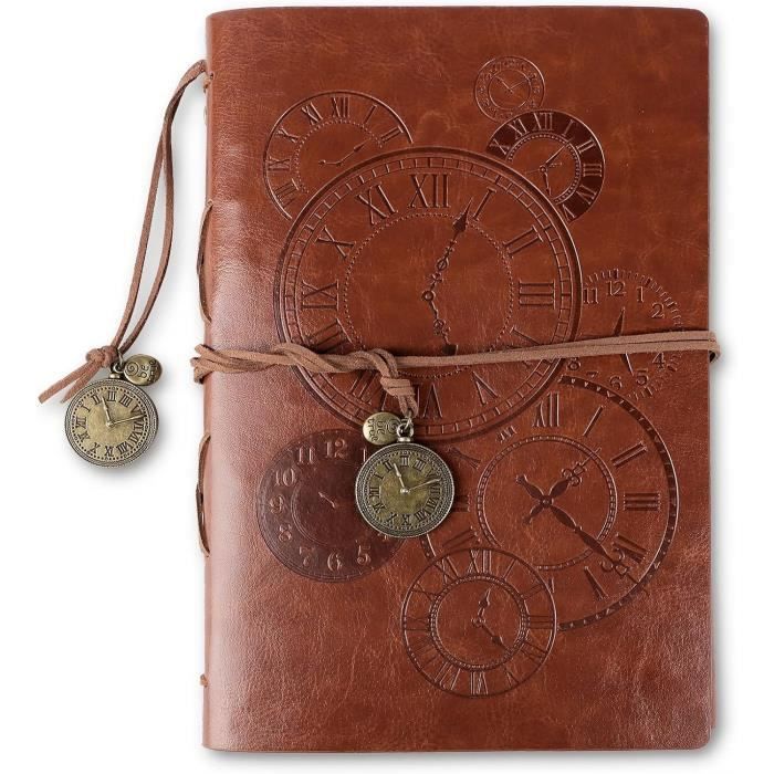 Carnet De Voyage Vintage Cahier Portable Note A5 En Cuir Carnet À Spirales Rechargeable Journal