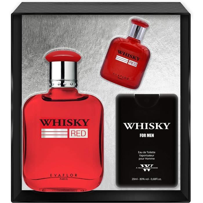 Eau De Toilette Homme - Whisky Red Coffret 100 Ml + Miniature 7.5 Parfum Voyage 20
