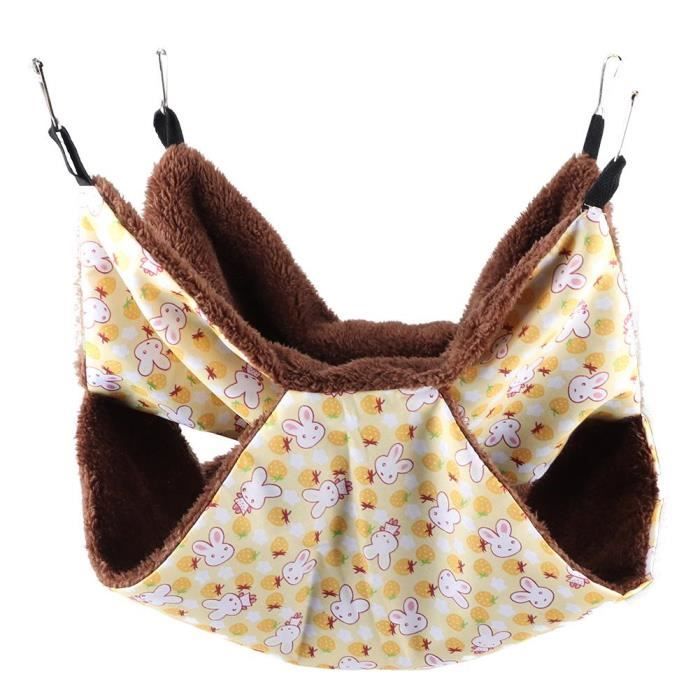 AIZ Hamac chaud lit suspendu sac de couchage maison pour écureuil petits animaux domestiques (L)