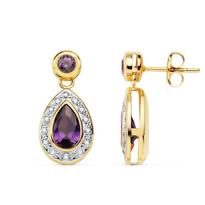 Boucles D'oreilles Coquillage Plaqué Or 18K - Style Boho Plage - Longueur 5,8 Cm - Hypoallergénique