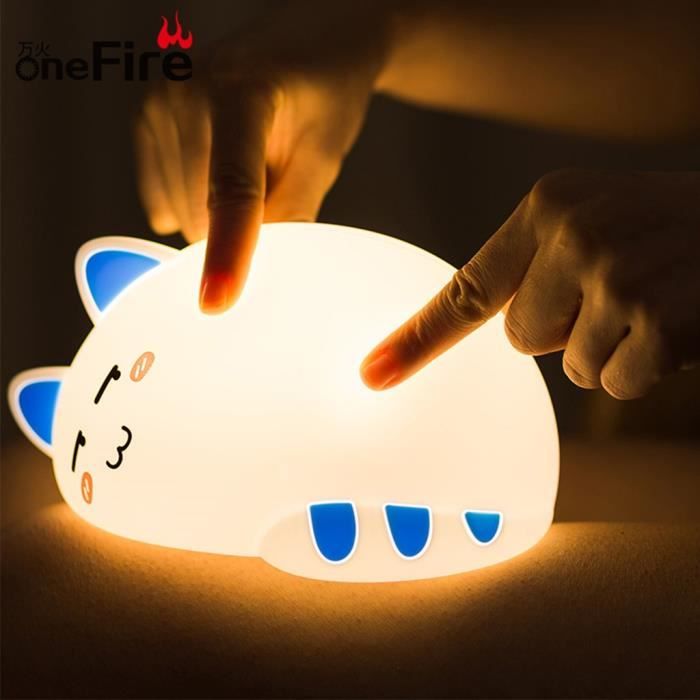 Veilleuse Bébé ONEFIRE Multicolore Rechargeable - Télécommande Et Toucher - 16 Couleurs