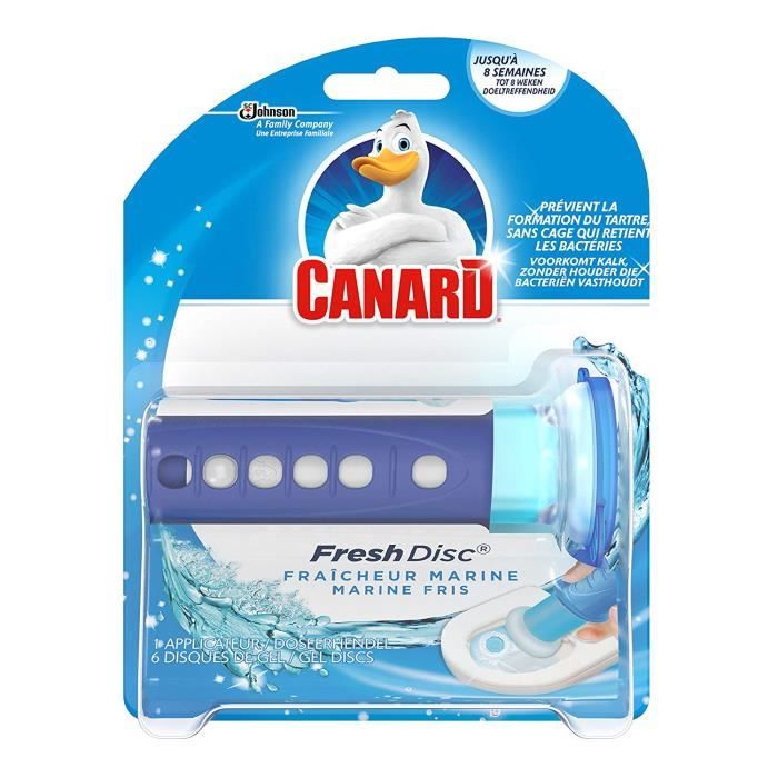 Canard WC Fresh Disc Recharges - Nettoyant Pour Toilette Fraîcheur Marine -  12 Disques Lot de 2 : : Epicerie