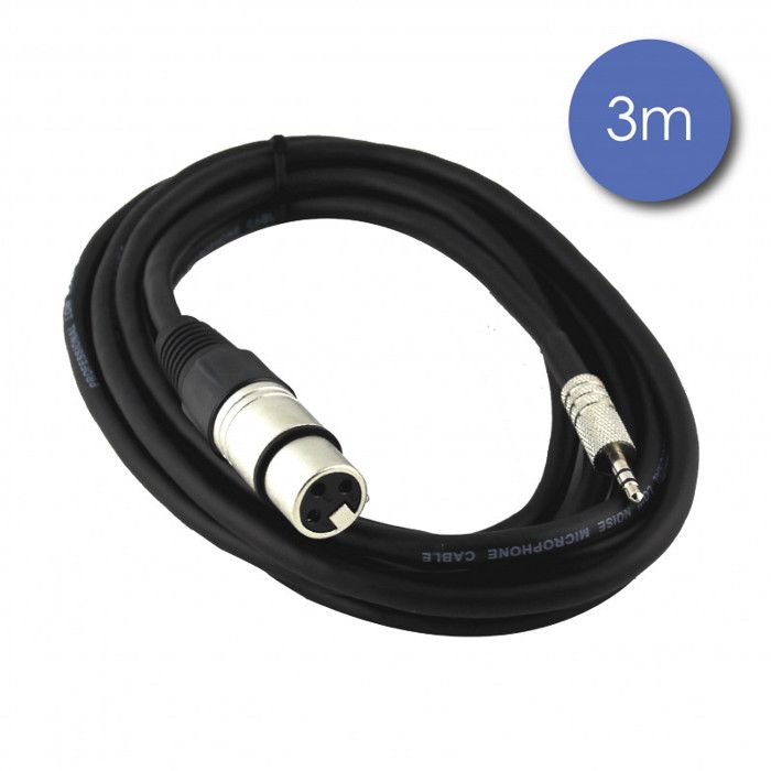 Cable XLR femelle Jack 3.5 male stéréo 3m Cdiscount TV Son Photo