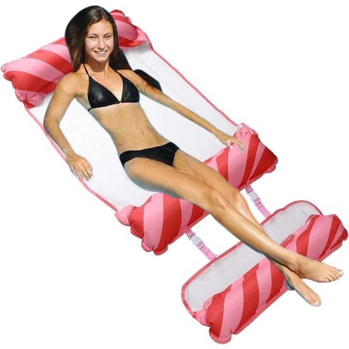 Flamant Rose Gonflable Géant Pour Piscine - Avec Porte-gobelet - Paillettes, Valve Rapide - 76x70 Cm Environ