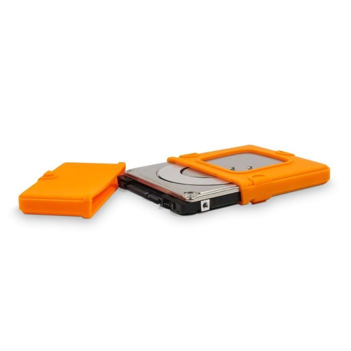 Housse de protection pour disque dur 2.5 - FANTEC - Silicone - Orange
