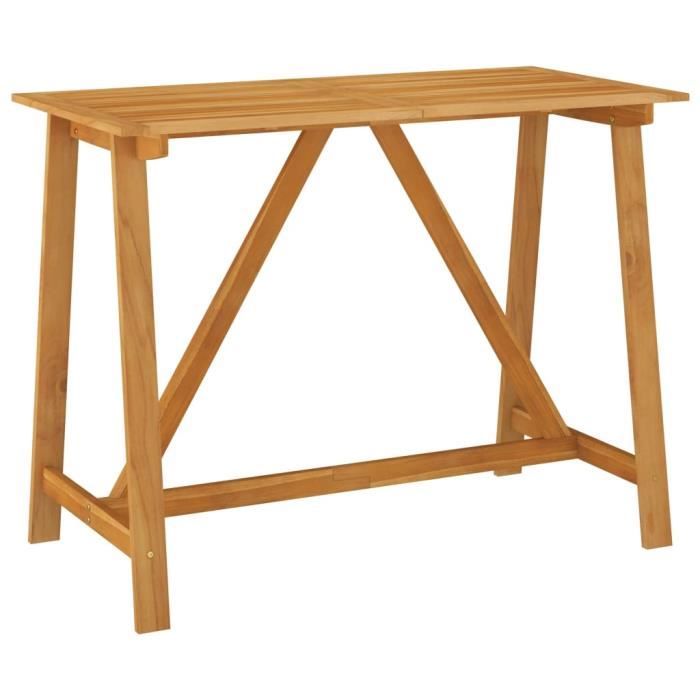 table de bistrot bmp - luxueux table de patio 140x70x104 cm bois d'acacia massif