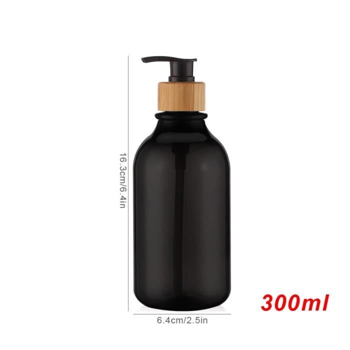 Flacon Vide Rechargeable En Verre Dépoli Transparent Avec Pompe En Bambou, Distributeurs De Savon, Articles De Toilette, Shampooing, Huiles Essentielles, Gel Douche 120 Ml