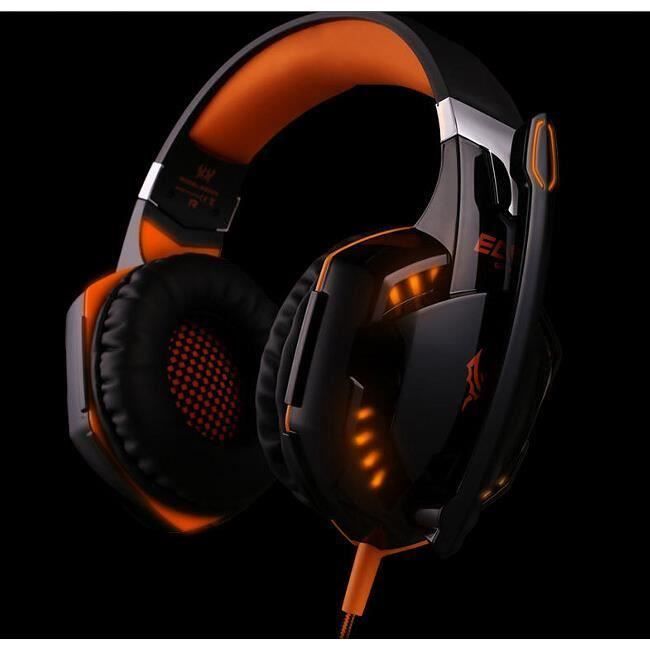 Casque gamer orange Clearance