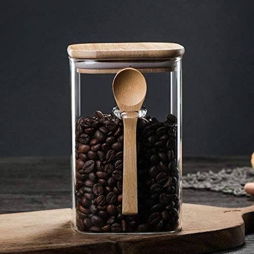 Pot De Conservation Café En Verre - Récipient Sous Vide Pour Grains De Café, étanche, Avec Couvercle Verrouillable, 500/1100/1700 Ml - 2