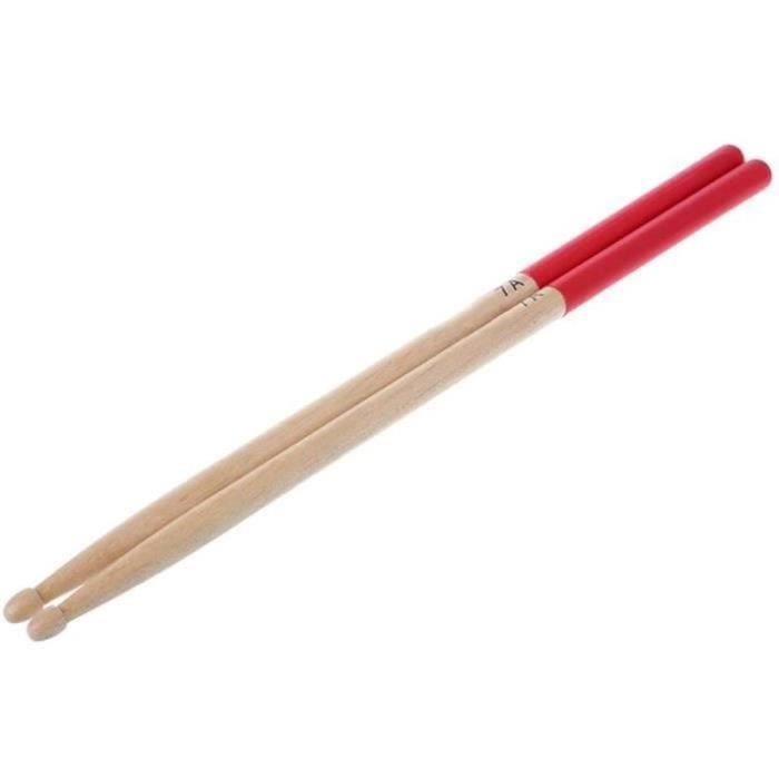 1 Paire de Baguettes Batterie Erable Pointe BOIS 7A 