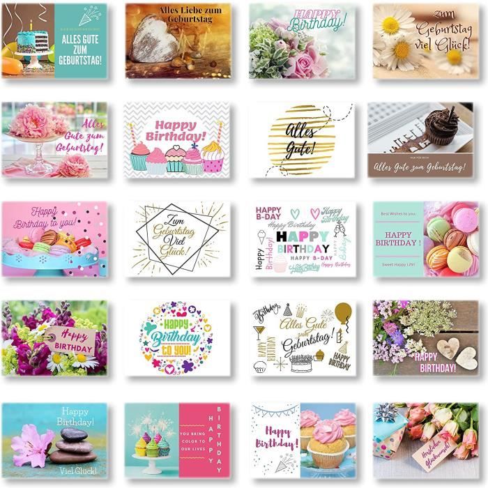 Lot De Cartes D Anniversaire Avec Enveloppecartes Postales Happy Birthdaycartes D Anniversaire Pour Homme Femme Enfantcart 509 Cdiscount Beaux Arts Et Loisirs Creatifs