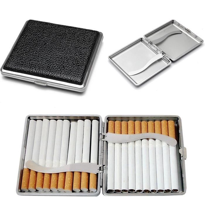 Boîte 20 cigarettes Coffret Etui Inox Acier Rangement