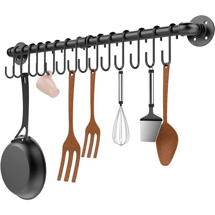 Lot De 2 Porte-ustensiles En Céramique Noire - Rangement Comptoir Cuisine, Bureau, Salle De Bain | Vintage - 5