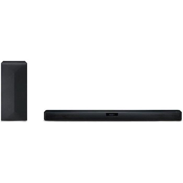 Barre de son LG SN4 - 2.1 ch avec caisson de basses sans fil - 300W - Bluetooth 4.0 - USB, HDMI - Noir