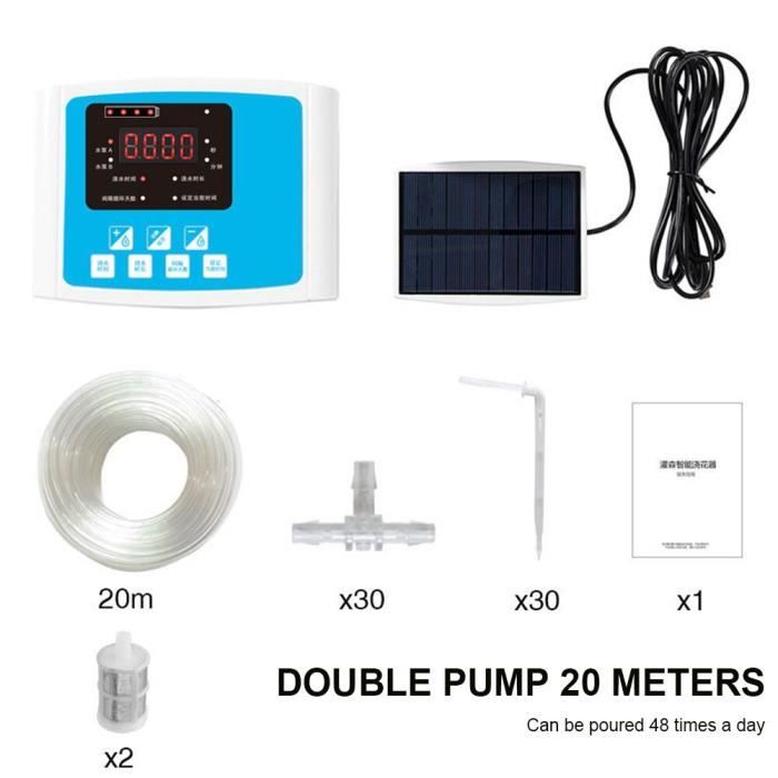 Kit Irrigation Goutte à Goutte Solaire Ankway 10m - Système Automatique Avec Capteur D'eau Pour Jardin Et Intérieur