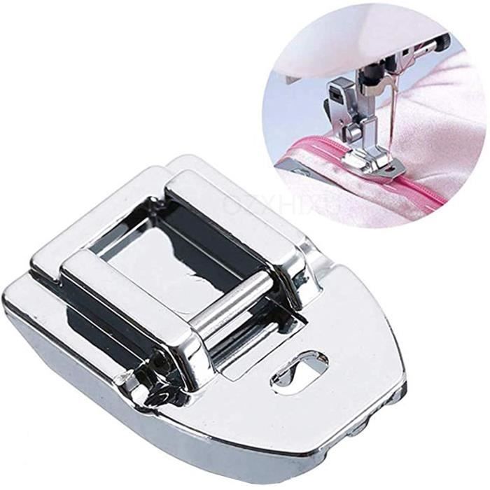 Pied de biche Invisible pour Machine à coudre, accessoire de couture 7306A avec fermeture éclair pour singer