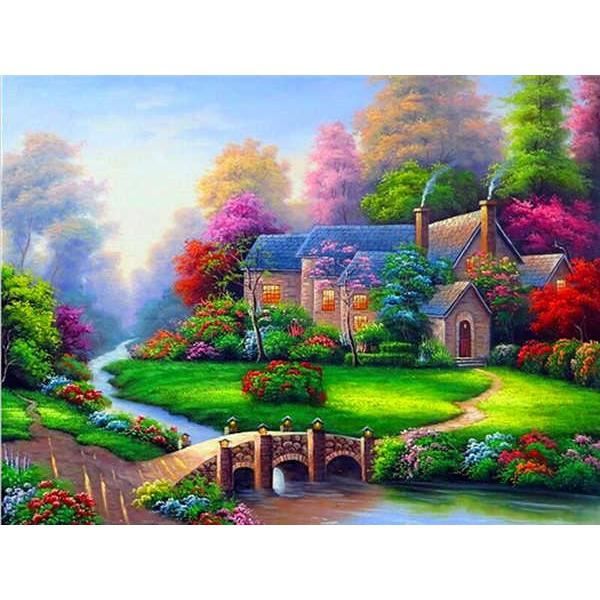 Kit Canevas Labrador Point De Croix 11CT - 40x50cm - Broderie Débutant Avec Fils Inclus