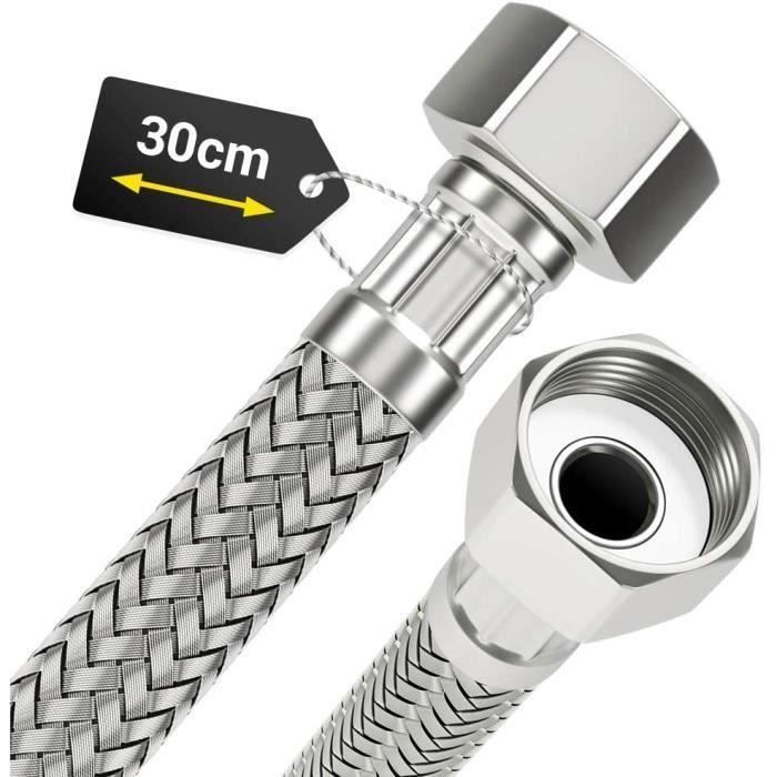 Tuyau,--Tuyau flexible tressé en acier inoxydable 304, G1-2, M10 x 1, pour eau froide et chaude