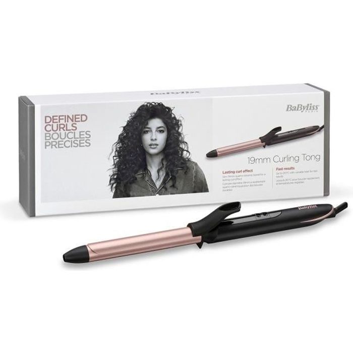 BaByliss C450E Fer à boucler 19mm Curling Tong Revêtement céramique 6 températures jusqu'à 210°C - vue 2