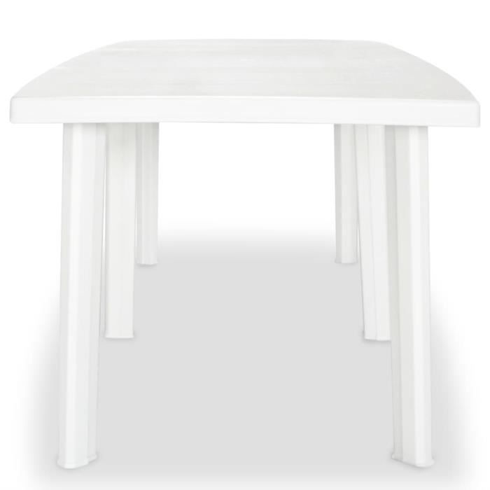 Table de Jardin Blanc en Plastique - Intérieure/Extérieure/ Table