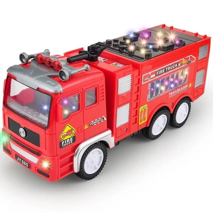 Camion Pompiers Lumières Et Sons À Embrayage Démontable Jeu Jouet