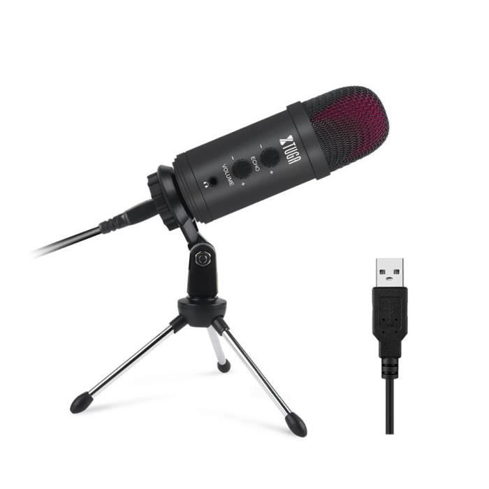 Plus U-177 rouge Micro à condensateur USB XTUGA micro Podcast USB moniteur  intégré et effet d'écho pour Vlog, - Cdiscount Informatique