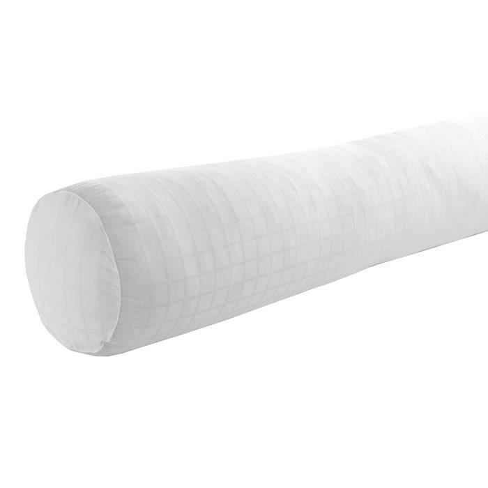 Blanc des Vosges Uni Percale Taie de traversin Coton Navy 90 x 190 cm