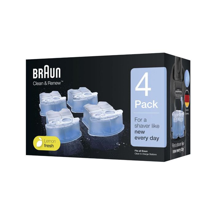 Pack de 4 Recharges de liquide nettoyant Rasoir tondeuse 81387055 BRAUN - vue 2