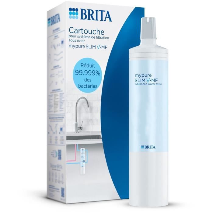 Cartouche filtrante - BRITA - Mypure SLIM V-MF - 8000 L d'eau filtrée / 12 mois - 3 niveaux de filtr