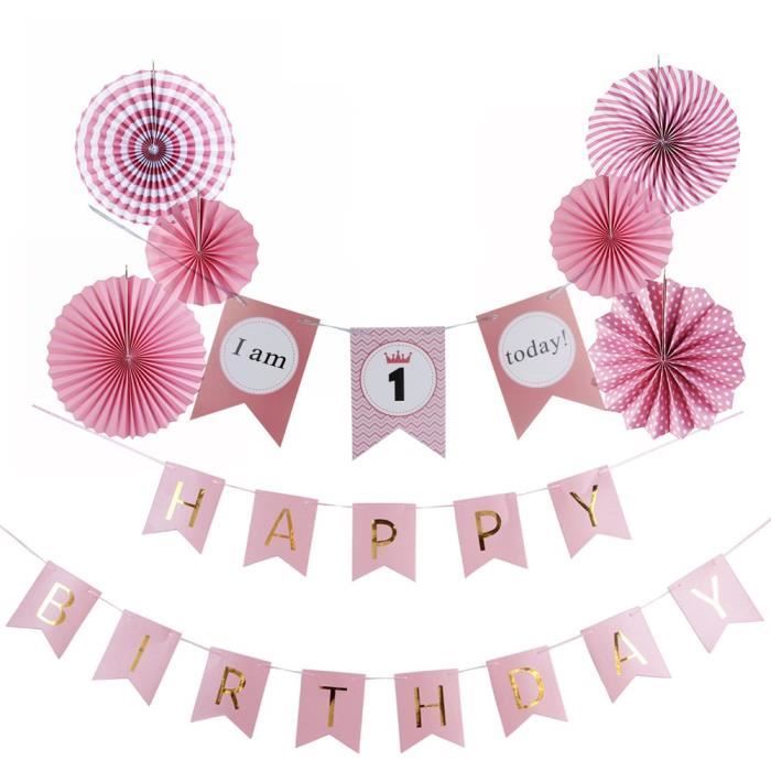 It's A Girl Baby Shower Banderole Fille Décoration Anniversaire Guirlande  Suspendu, Rose - Cdiscount Maison